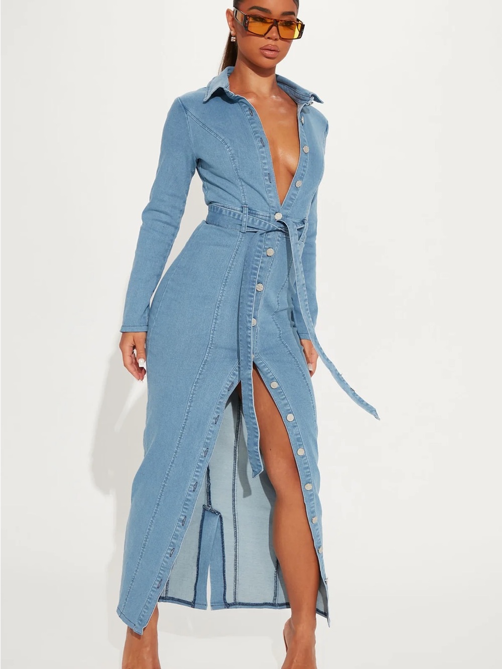 Alyana Demin Maxi Dress